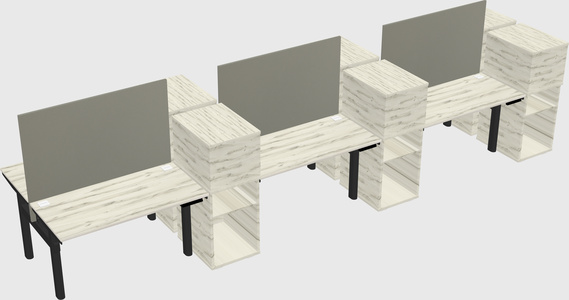 Shared electric desk + cabinet