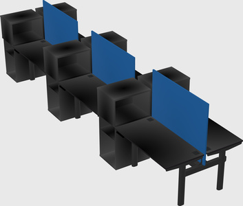 Shared electric desk + cabinet