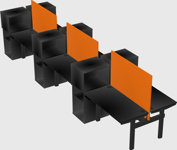 Shared electric desk + cabinet