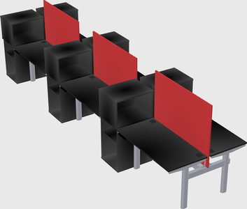 Shared electric desk + cabinet