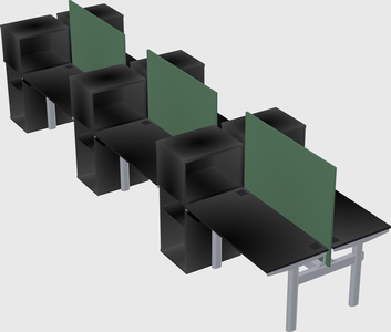 Shared electric desk + cabinet
