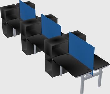 Shared electric desk + cabinet