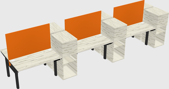 Shared electric desk + cabinet