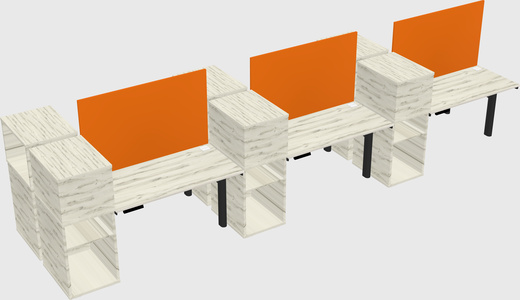 Shared electric desk + cabinet