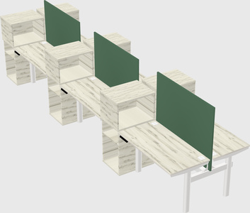 Shared electric desk + cabinet