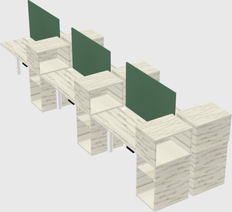 Shared electric desk + cabinet