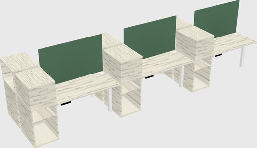 Shared electric desk + cabinet