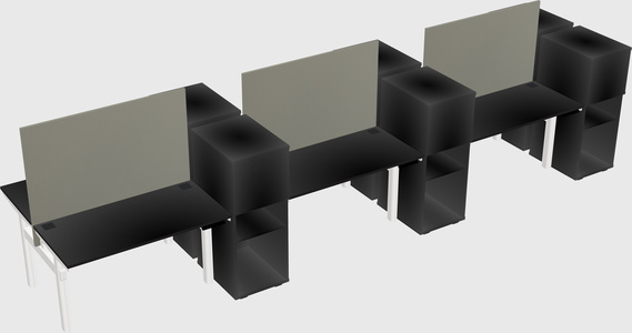Shared electric desk + cabinet