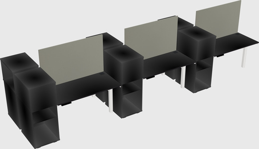 Shared electric desk + cabinet