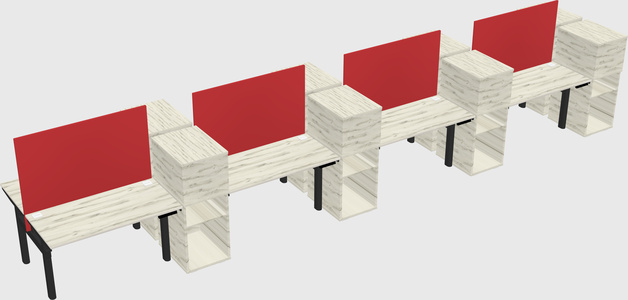 Shared electric desk + cabinet