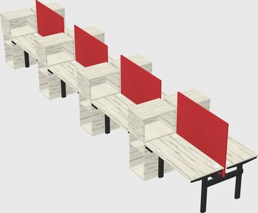 Shared electric desk + cabinet