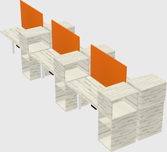 Shared electric desk + cabinet