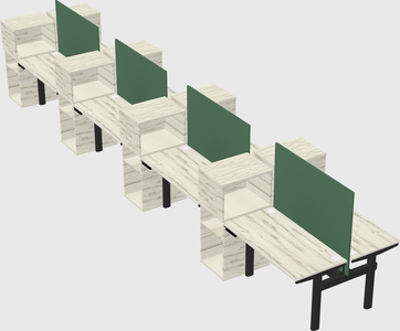 Shared electric desk + cabinet