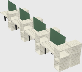 Shared electric desk + cabinet
