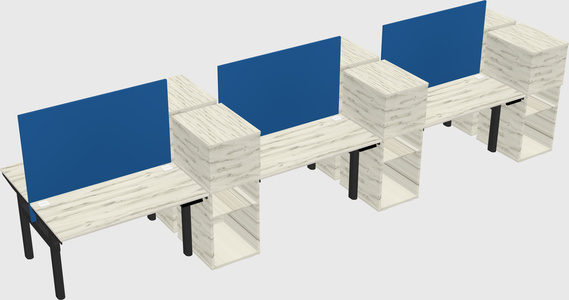 Shared electric desk + cabinet