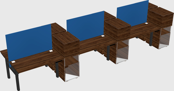 Shared electric desk + cabinet