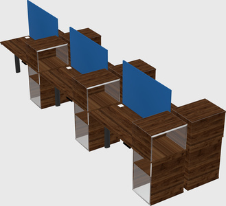 Shared electric desk + cabinet