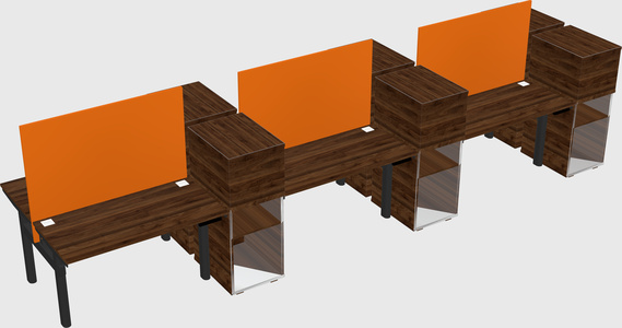 Shared electric desk + cabinet