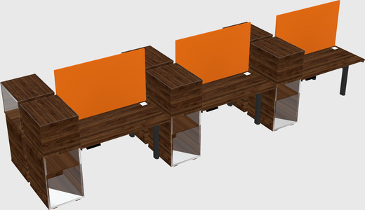 Shared electric desk + cabinet