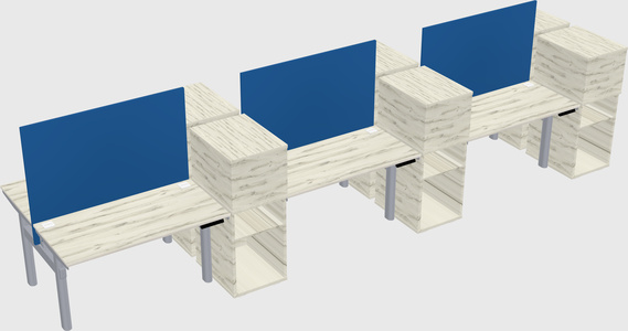 Shared electric desk + cabinet