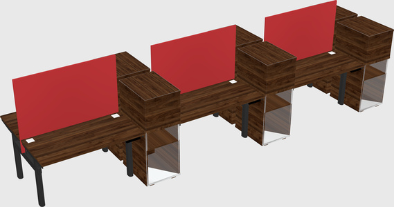 Shared electric desk + cabinet