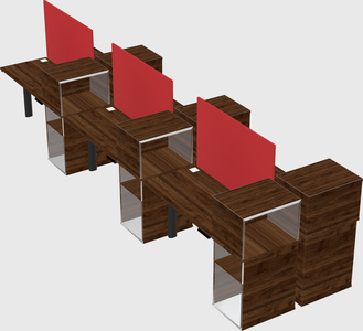 Shared electric desk + cabinet