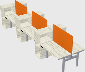 Shared electric desk + cabinet