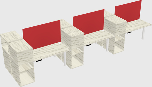 Shared electric desk + cabinet