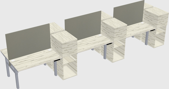 Shared electric desk + cabinet