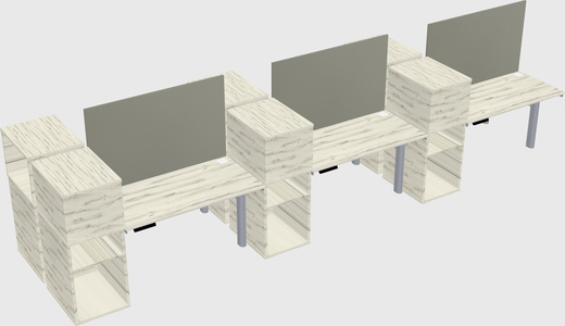 Shared electric desk + cabinet