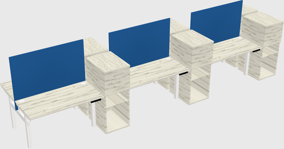 Shared electric desk + cabinet