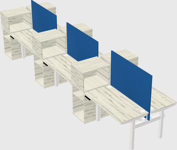 Shared electric desk + cabinet