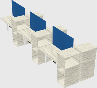 Shared electric desk + cabinet