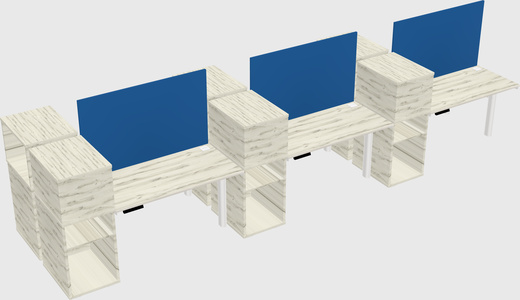 Shared electric desk + cabinet