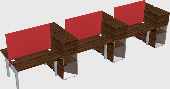Shared electric desk + cabinet
