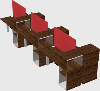 Shared electric desk + cabinet