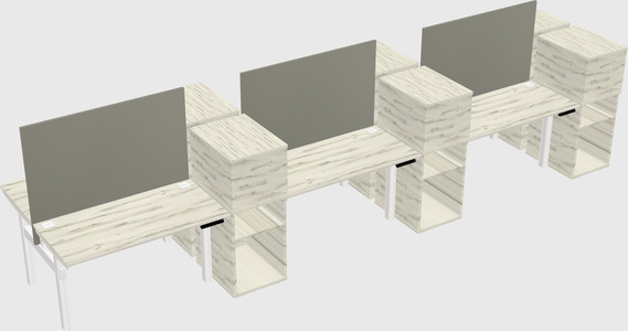 Shared electric desk + cabinet