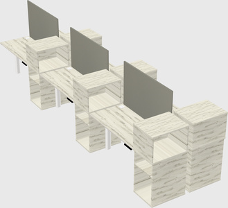 Shared electric desk + cabinet