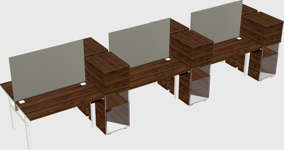 Shared electric desk + cabinet