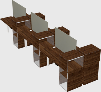 Shared electric desk + cabinet