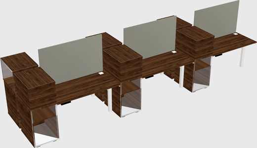 Shared electric desk + cabinet