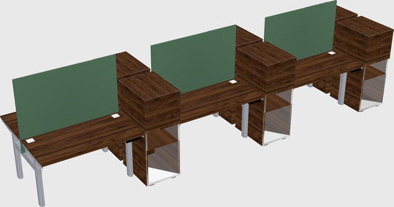 Shared electric desk + cabinet