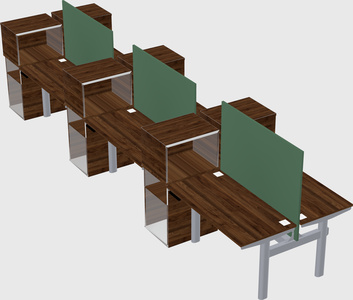 Shared electric desk + cabinet