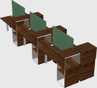 Shared electric desk + cabinet