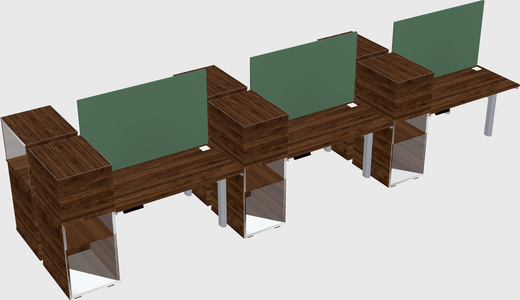 Shared electric desk + cabinet