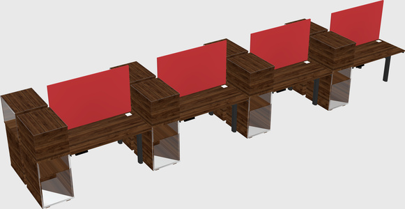 Shared electric desk + cabinet