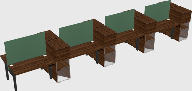 Shared electric desk + cabinet