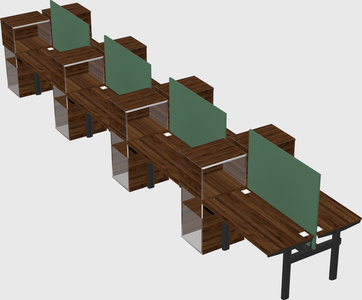 Shared electric desk + cabinet