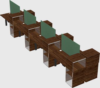Shared electric desk + cabinet