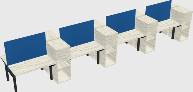 Shared electric desk + cabinet
